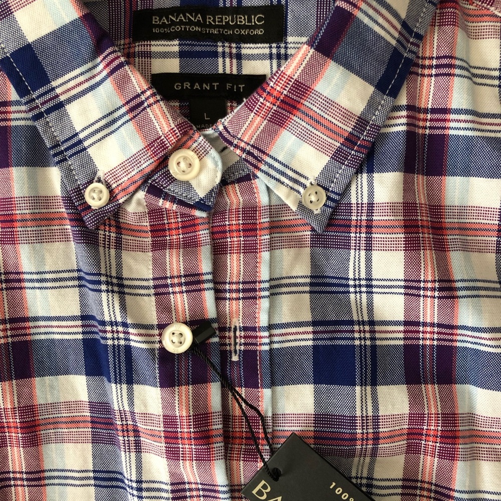 NWT! Banana Republic Grant Fit NonIron Dress Shirt